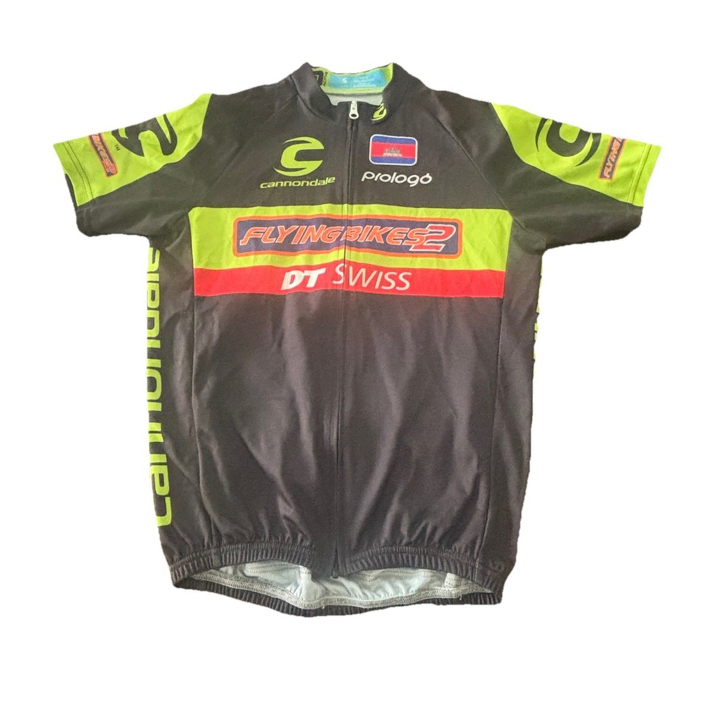 Sugoi Cannondale Men's Black Bike Jersey Zipper Short Sleeve Size Small